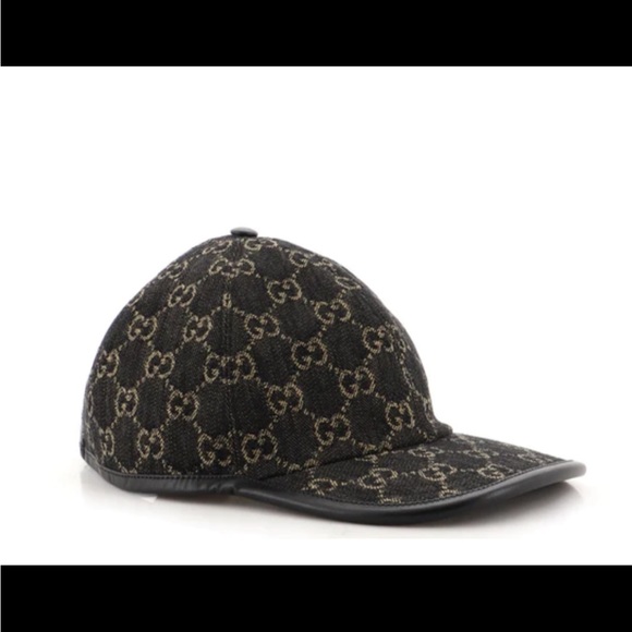 Gucci BASEBALL CAP DENIM WITH LEATHER - Picture 2 of 9